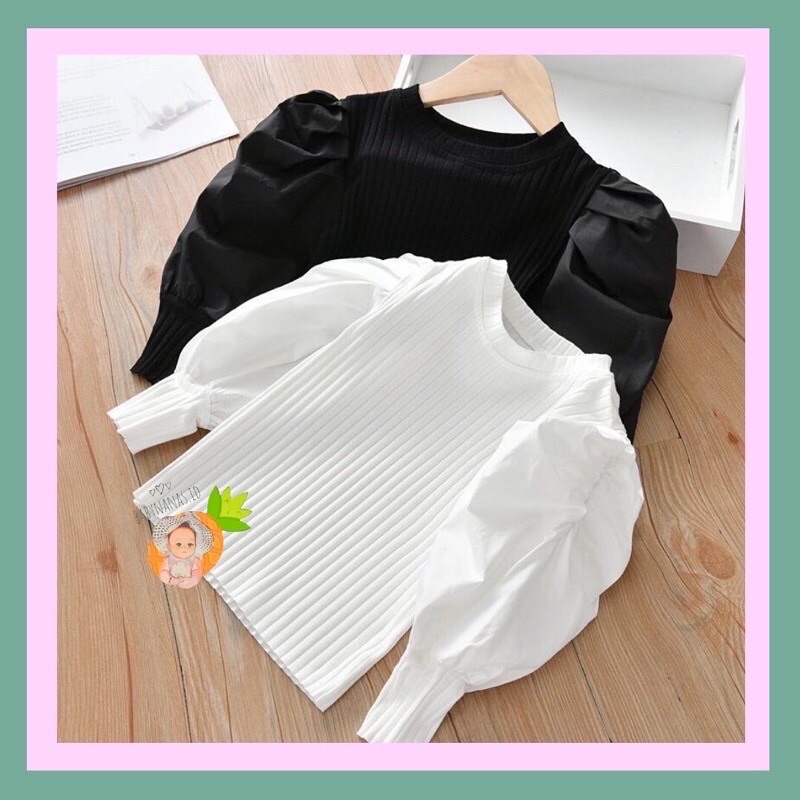 BABYNANAS.ID—Atasan anak import lengan balon