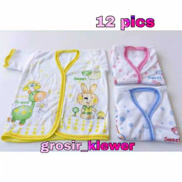 12 pics baju bayi lengan pendek harga murah