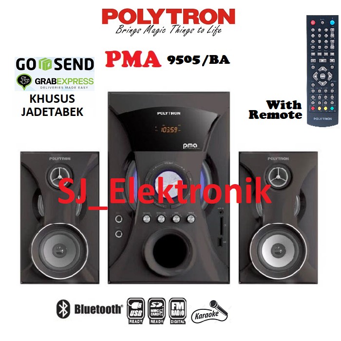Speaker Aktif Polytron PMA9505/BA - PMA9505 Bluetooth USB Karaoke