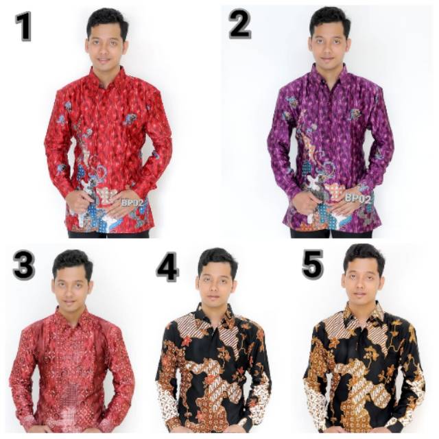 KEMEJA BATIK SEMI SUTRA FULL PURING PRIA LENGAN PANJANG SEMSUT MOTIF NEW BP02 ELEGAN MEWAH TERBARU