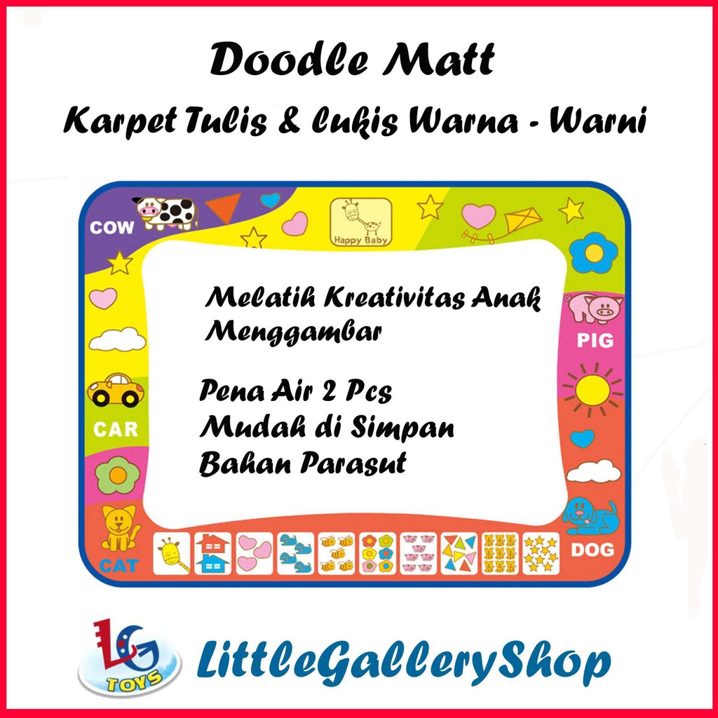 

Doodle matt 60x80CM Karpet tulis lukis anak warna warni