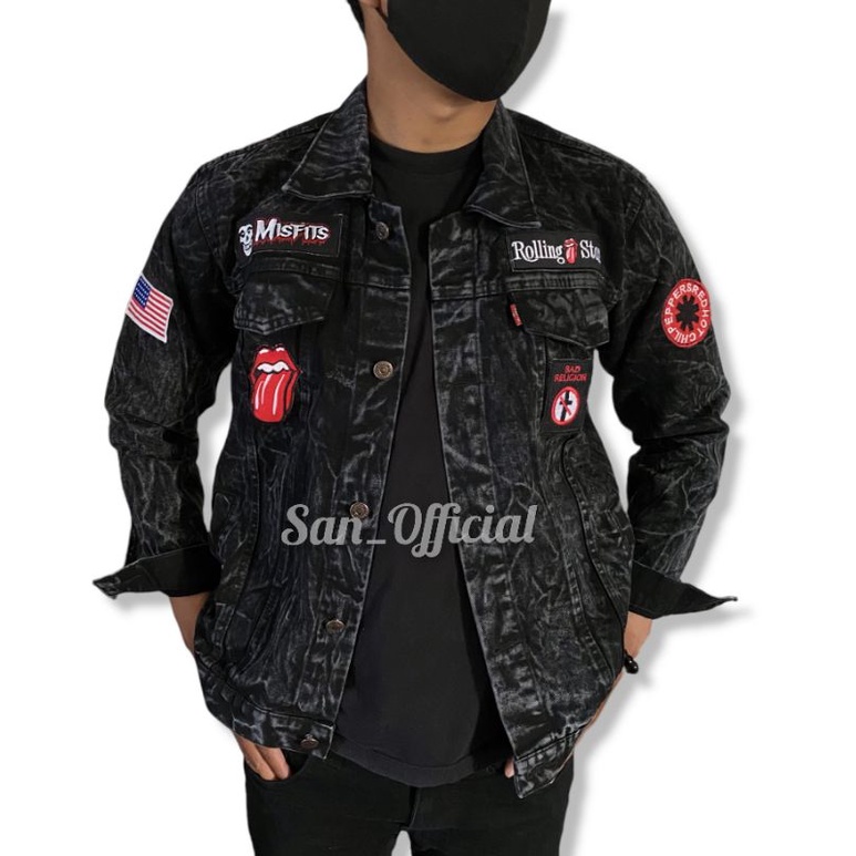 JAKET DENIM Keren / JAKET JEANS Pria Keren MURAH Kualitas Premium PATCH Sudah Terpasang (Bisa COD)-2