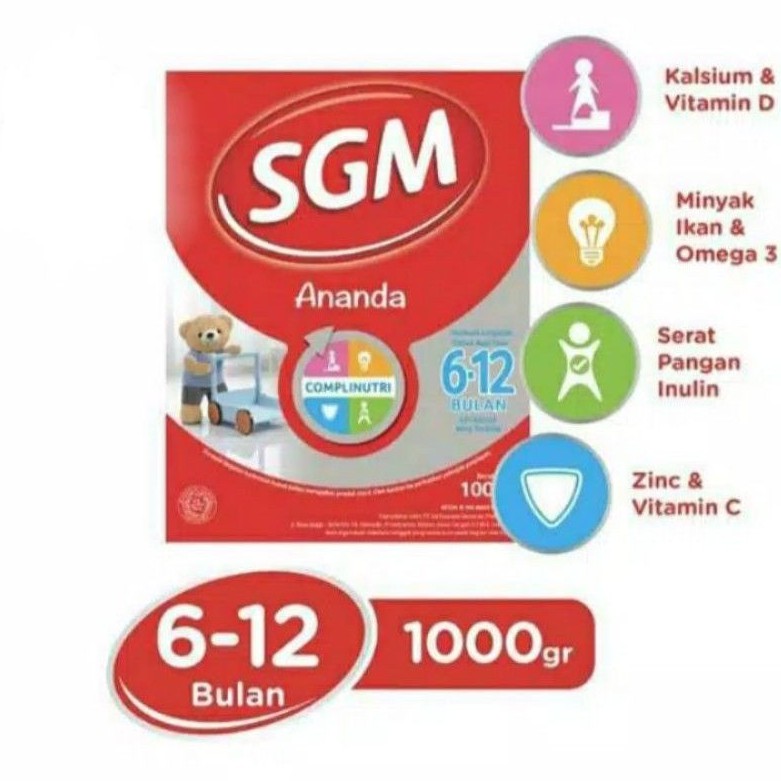 SUSU SGM ANANDA 6-12 BULAN 1000GRAM