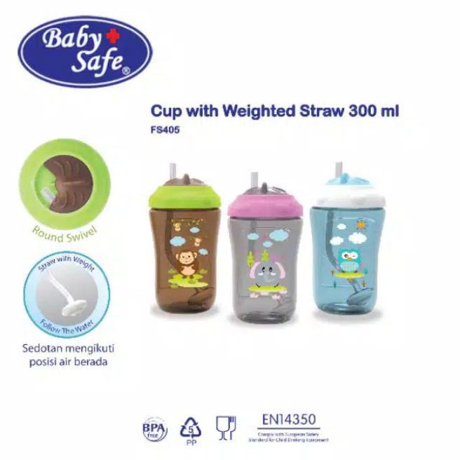 Baby Safe FS405 Cup with Weighted Straw 300ml