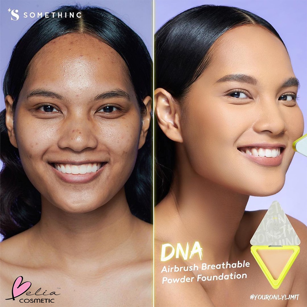 ❤ BELIA ❤ SOMETHINC DNA Airbrush Breathable Powder Foundation | Bedak Padat | BPOM