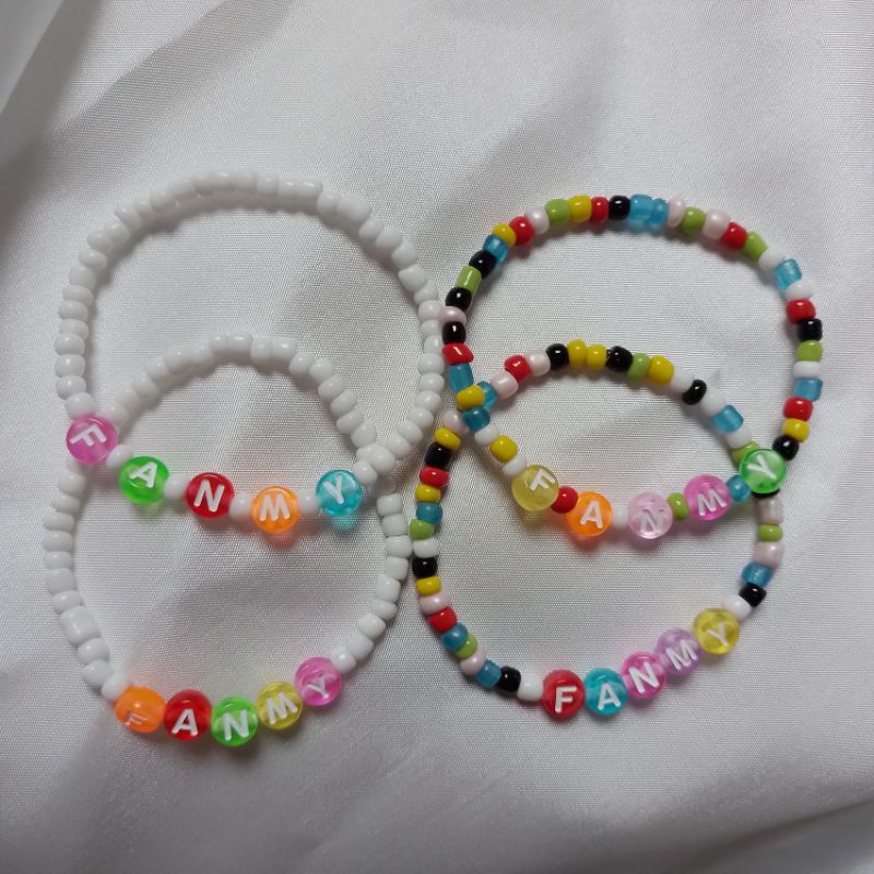 FANMY | arkein bracelet | name beads bracelet | gelang nama | gelang custom nama | gelang nama beads