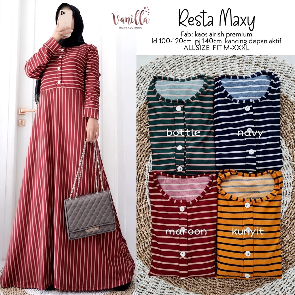 resta maxy gamis dari vanilla hijab