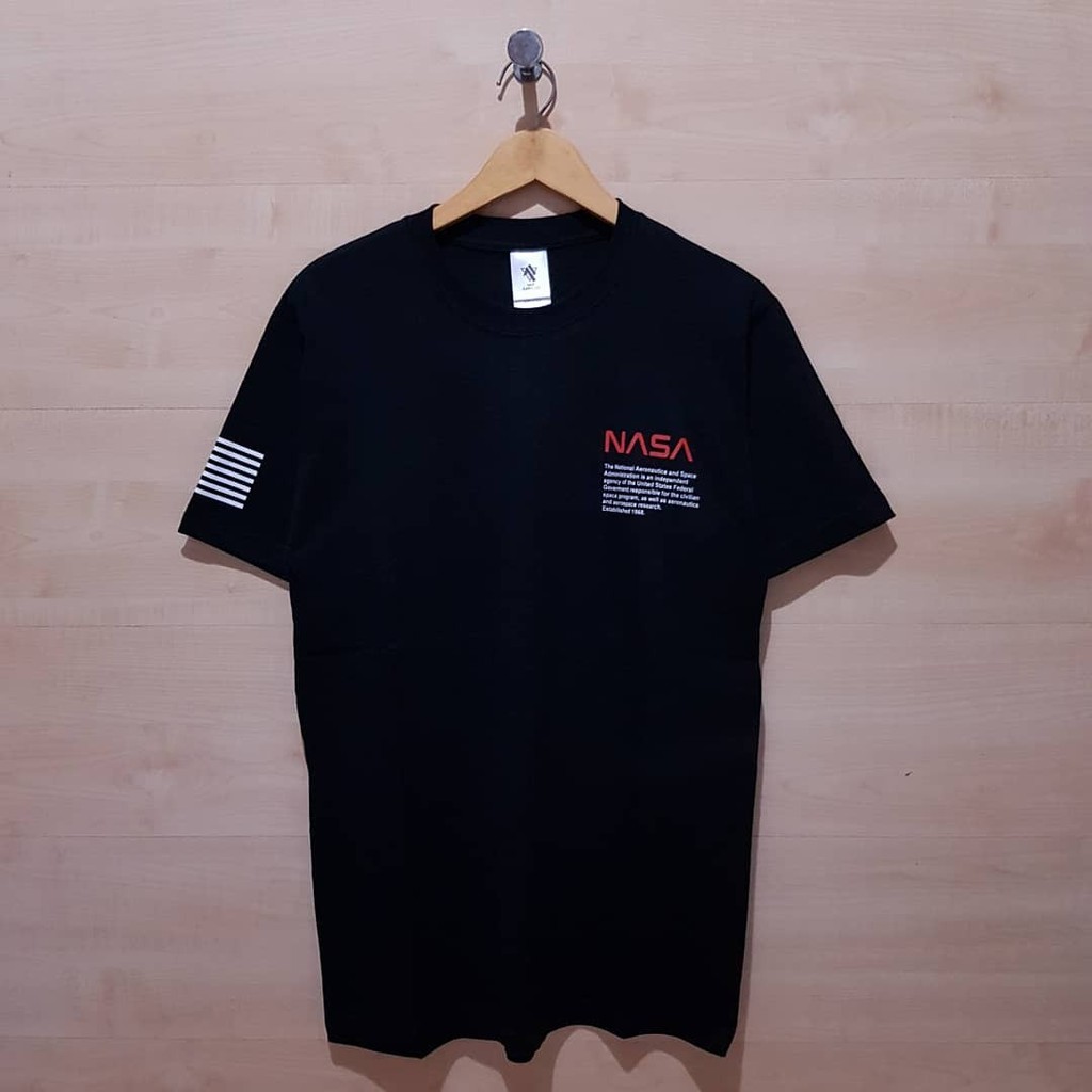 KAOS T SHIRT MCF SUPPLY CO X NASA LOGO BLACK