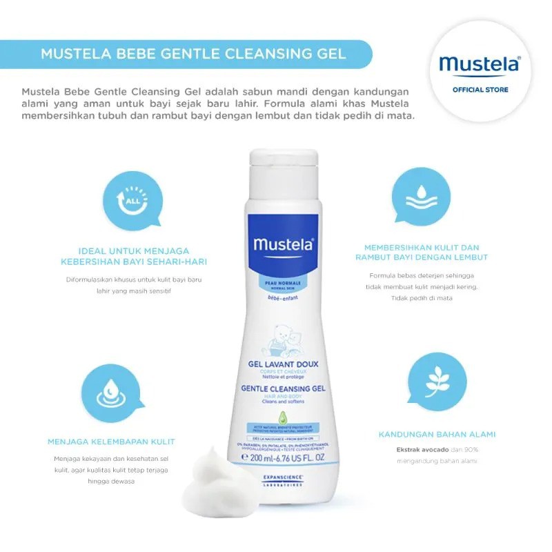 Mustela Bebe Gentle Cleansing Gel 200ml