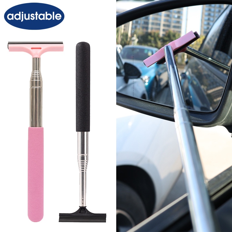 Portable Retractable Car Rearview Mirror Windshield Wiper / Quickly Clean Water Fog &amp; Dirt Glass Cleaning Tool