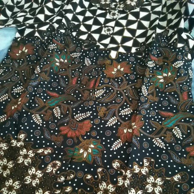 Tunik Batik Ratoe Modern Kode 505 Kancing Depan Krah Dk Tangan 7/8 Bhn Katun Batik Mataram