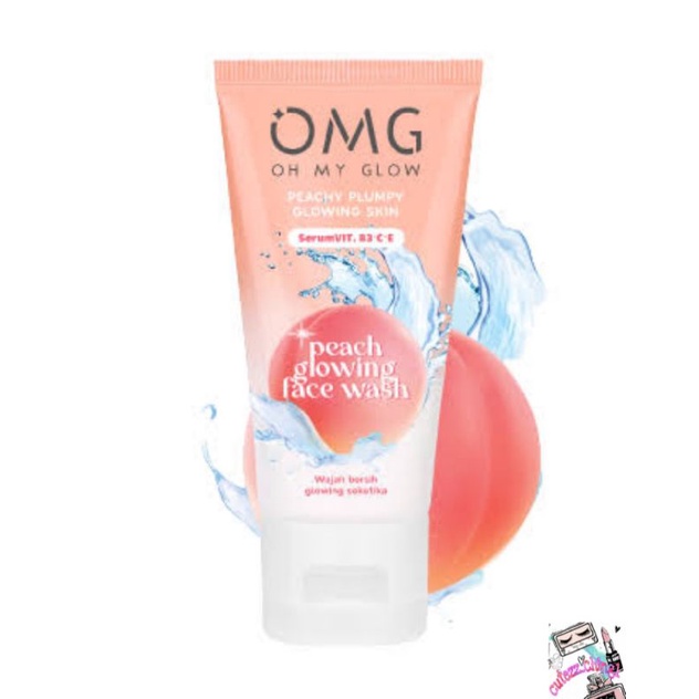 ☃☃️Cutezz_ching1☃️OMG Oh My Glow Peach Glowing face wash 50gr