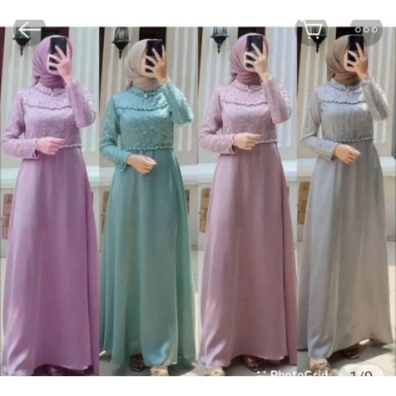 GAUN PESTA MUSLIMAH GAUN LAMARAN GAUN KONDANGAN