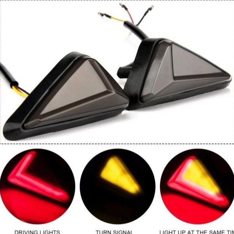 [neon] sen segitiga neon sen tempel segitiga led neon ninja250 r15 cbr r15 dll universal sein tempel 1set(kiri kana)