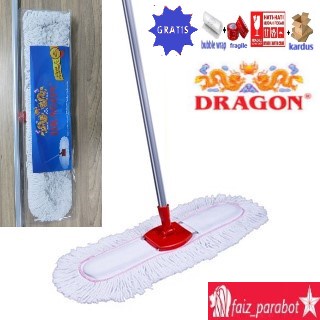 Mop Pel Loby dragon lebar panjang 60 cm ataw 43 cm plus + gagang 1 set