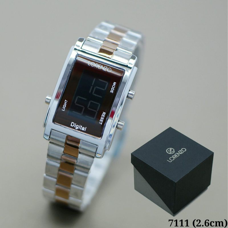 jam tangan wanita NEW Lorenzo 7111 original rantai digital DM2.6cm +box +buku