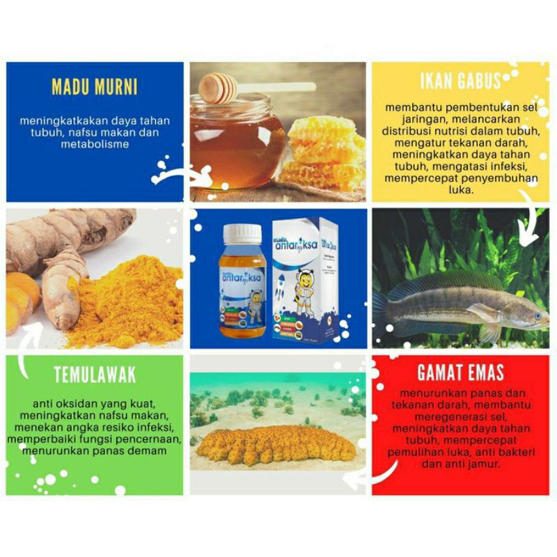 Madu ANTARIKSA - Vitamin Anak Telat Terlambat Bicara - Madu Antariksa Cerdas - Madu Albumin Anak