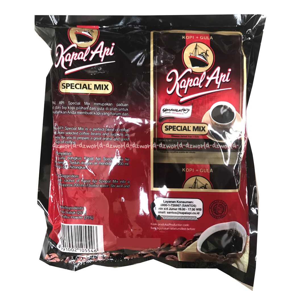 Kapal Api Special Mix 20sachet KapalApi Kopi Gula Instan Kopi Hitam Americano Kopi Tukang