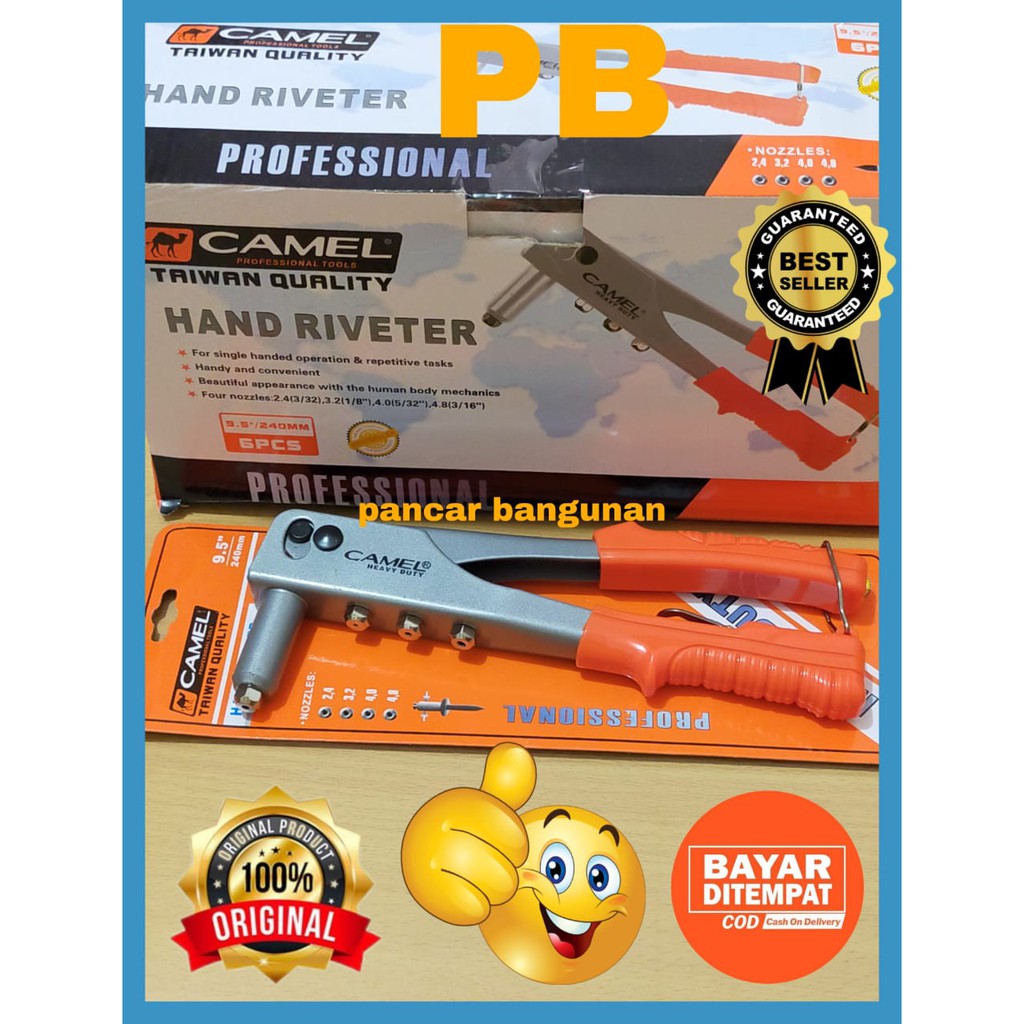 TANG RIVET CAMEL TAIWAN - TANG RIVET TAIWAN CAMEL 9,5 INCH - TANG RIVET TAIWAN - HAND RIVET - TANG R