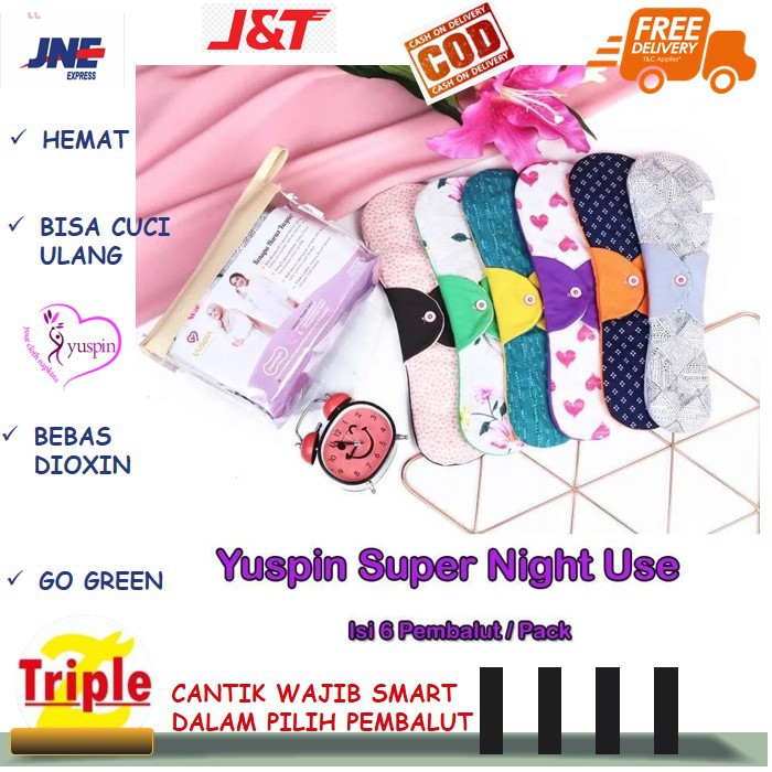 [Free Gift] Paket Pembalut Super Night Use Yuspin Anti Bacterial