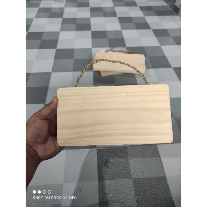 Talenan Kayu Tali Kotak 23x12 / Talenan Media Lukis / Wooden Cutting Board