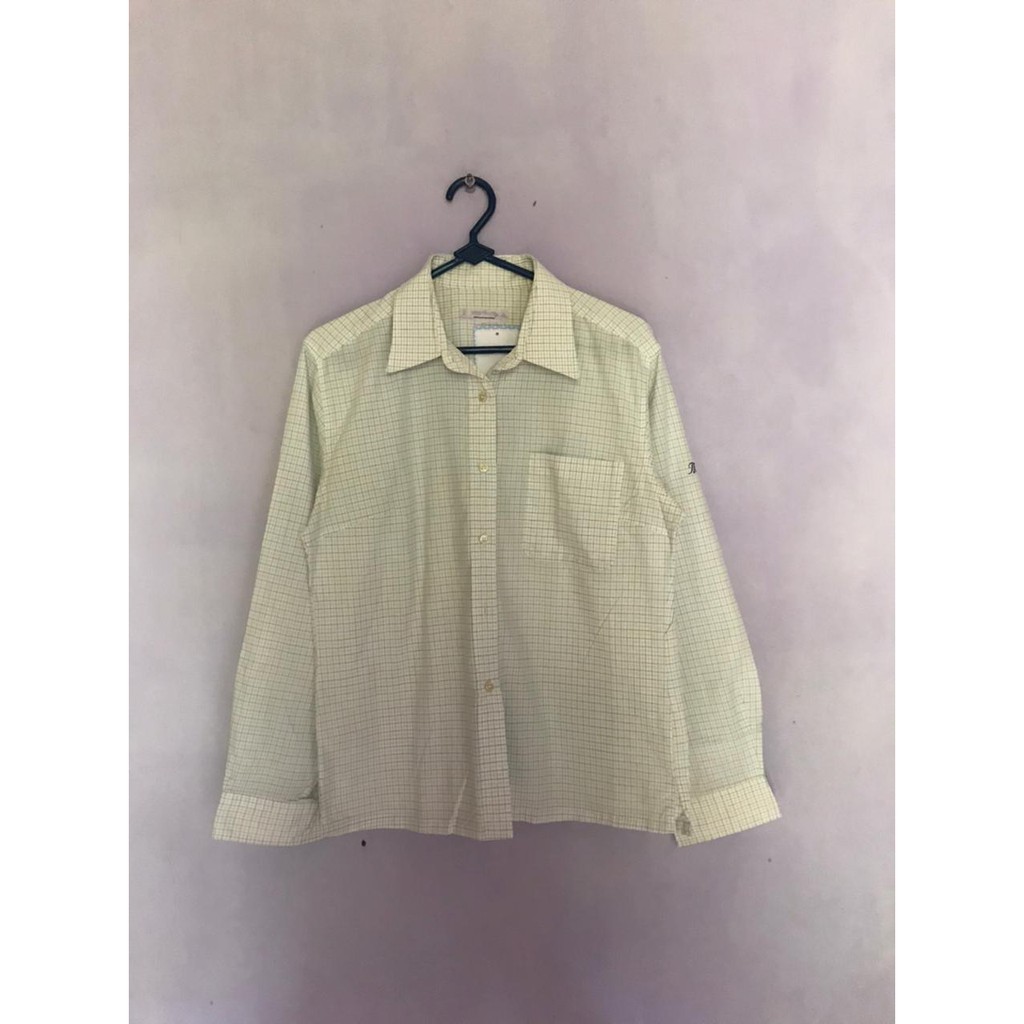 PL Kemeja Wanita Kotak Putih