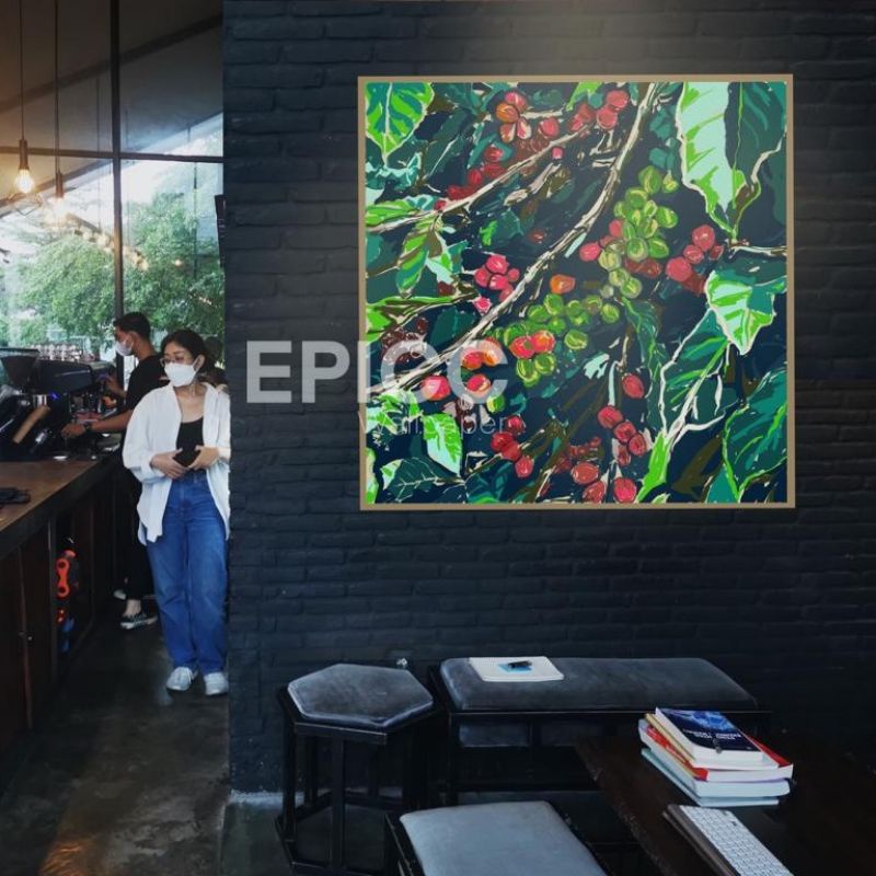 Lukisan Kopi Dinding Cafe || Hiasan Wall Art Decor Cafe Kedai Kopi || Dekorasi Bar Kopi EPICC Wallpa