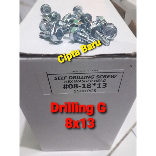 Jual (100 PCS)Baut Drilling/Baut Hollow/Baut Baja ringan/roofing(reng ...