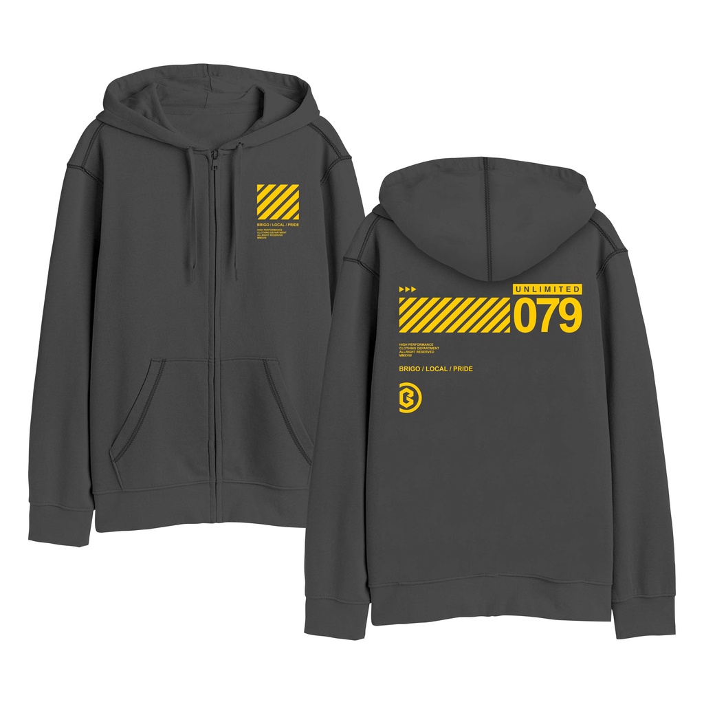 Sweater Hoodie Resleting BRIGO Unlimited Sablon DTF Fleece Cotton II BRIGO Zipper Jumper Hoodie Unlimited II M-XXL (Pria &amp; Wanita) Free stiker&amp;Gantungan Kunci