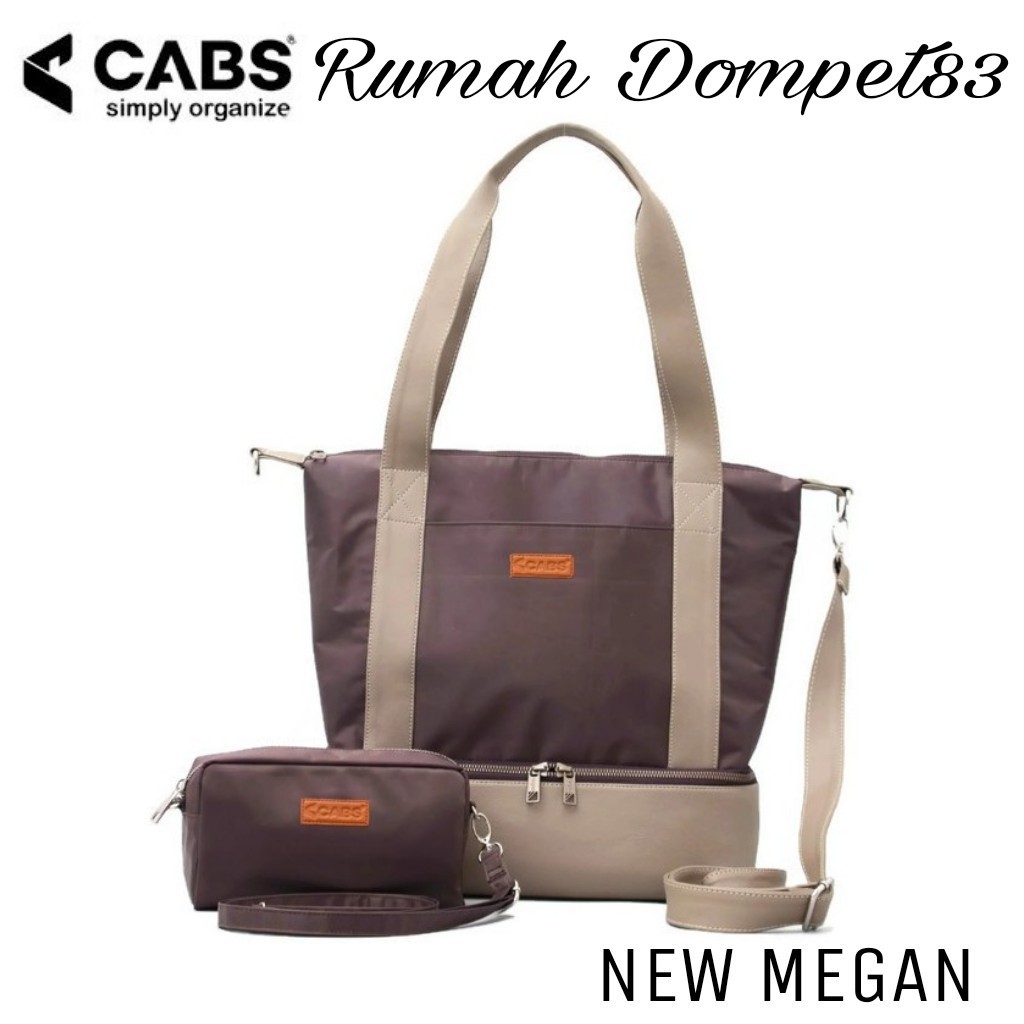 CABS POCKET NEW MEGAN COKELAT / TAS TOTEBAG WANITA (FREE TAS SELEMPANG KECIL)