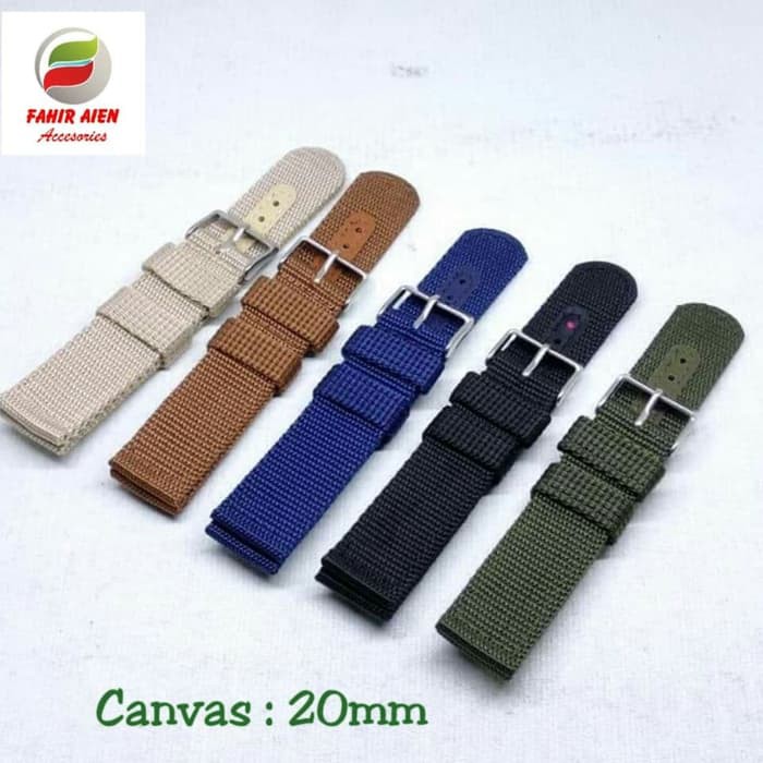 Tali jam tangan Kanvas Canvas Nylon strap 20mm