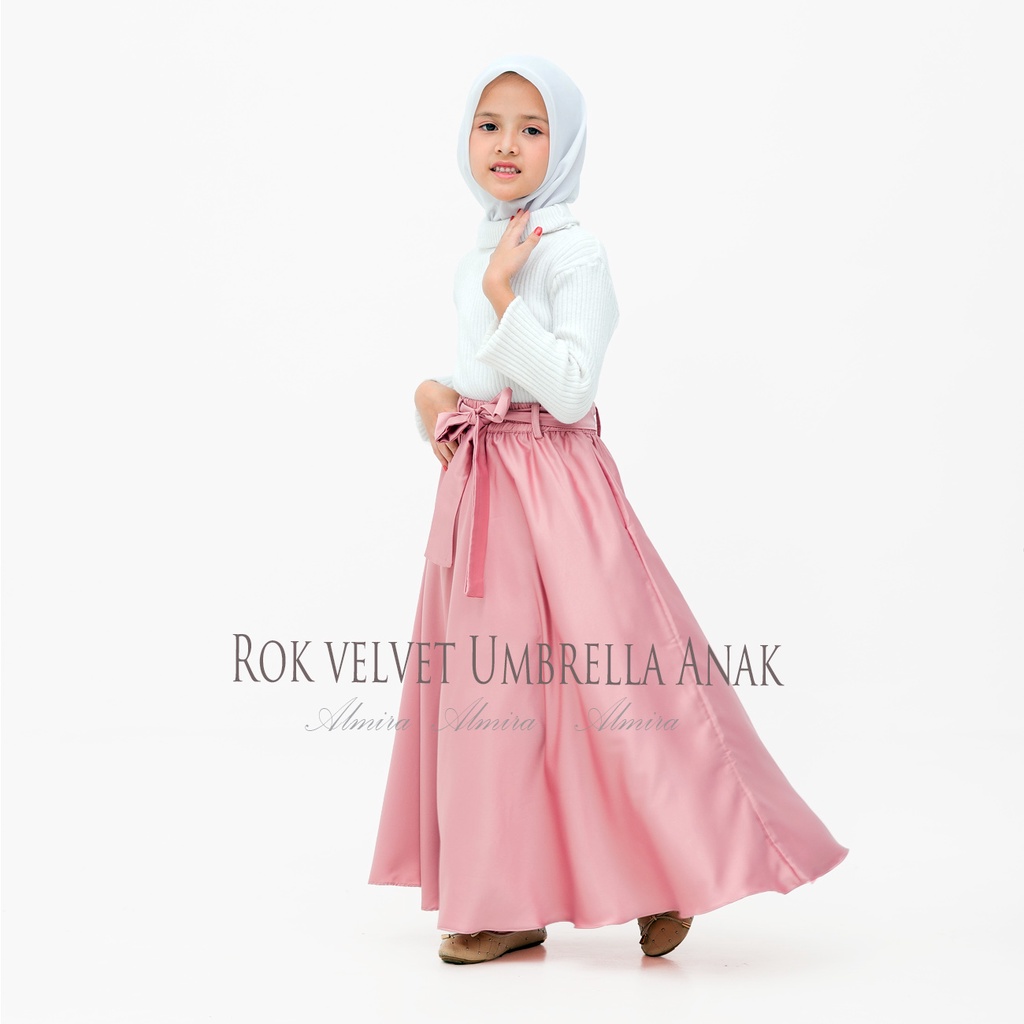 Rok Anak Perempuan Panjang Payung Pesta Lebar Velvet umbrella skirt Griyaraditya Almira Rok Princess