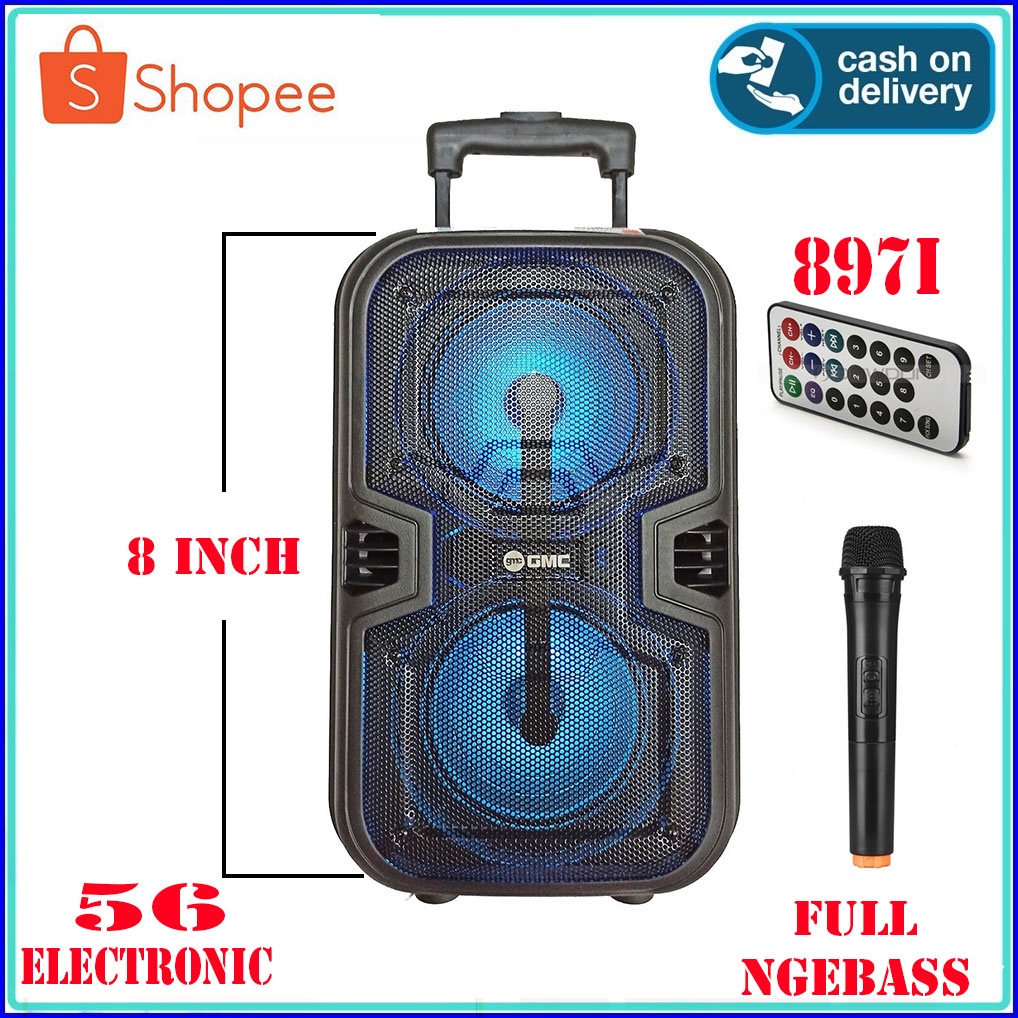 PROMO speaker GMC 897i Speaker Portable BLUETOOTH + FREE MIC