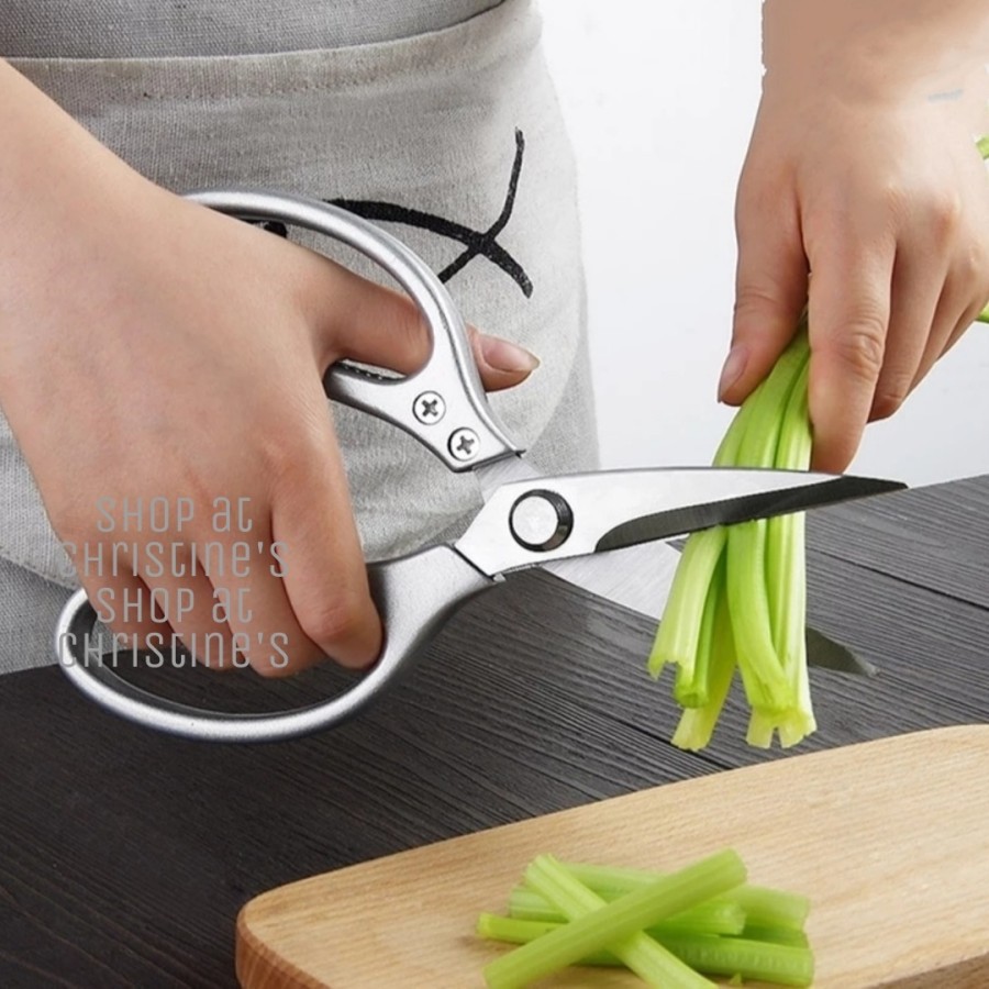 Kitchen Shear Gunting Dapur Serbaguna Stainless Scissor Daging Sayuran-1