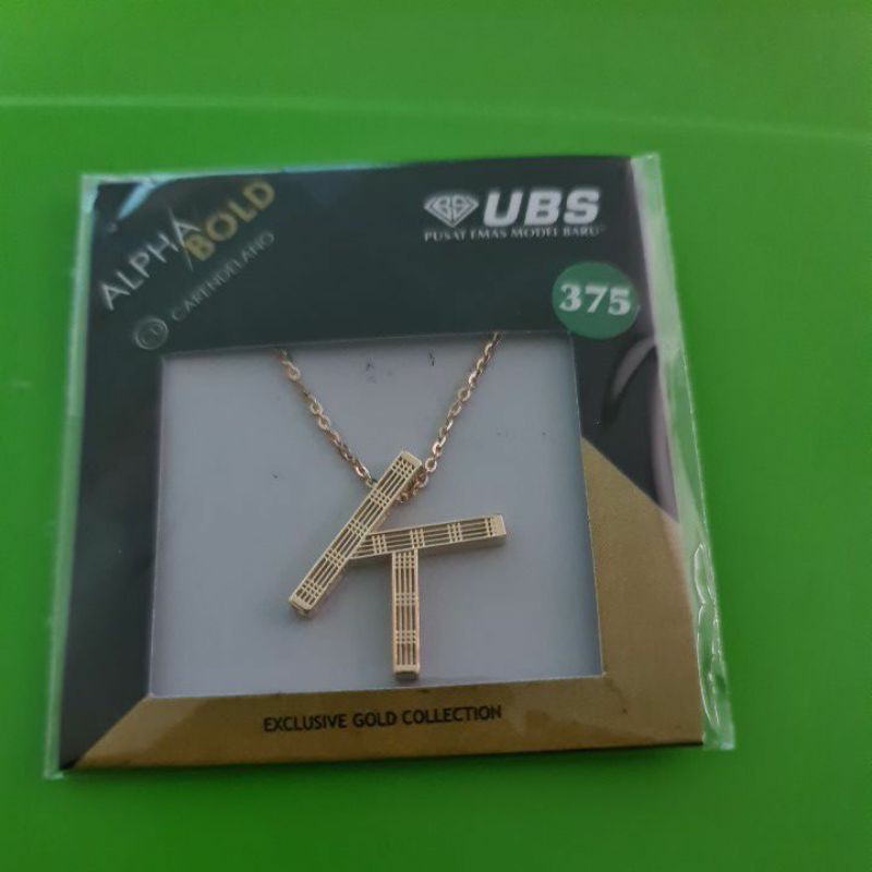 Kalung Alpha Bold huruf K kadar 375