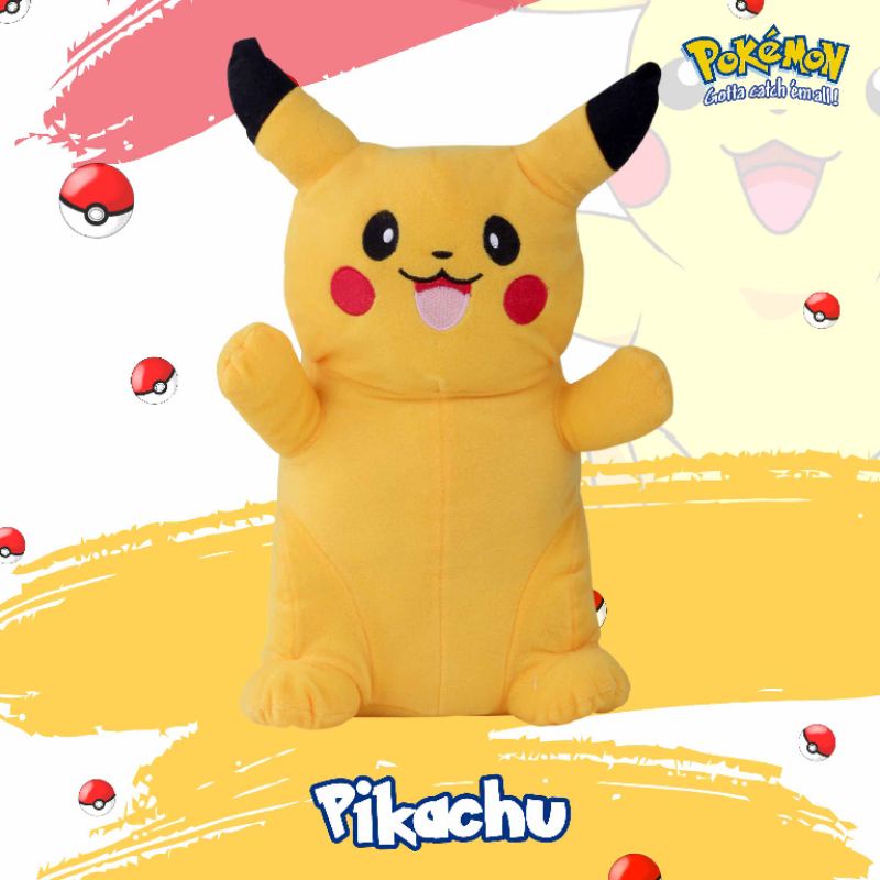 Boneka Pikachu Kuning Berlabel SNI Tinggi 45 cm Bahan Premium | Boneka Cantik Lucu Lembut Ditangan Bahan Velboa Berkualitas