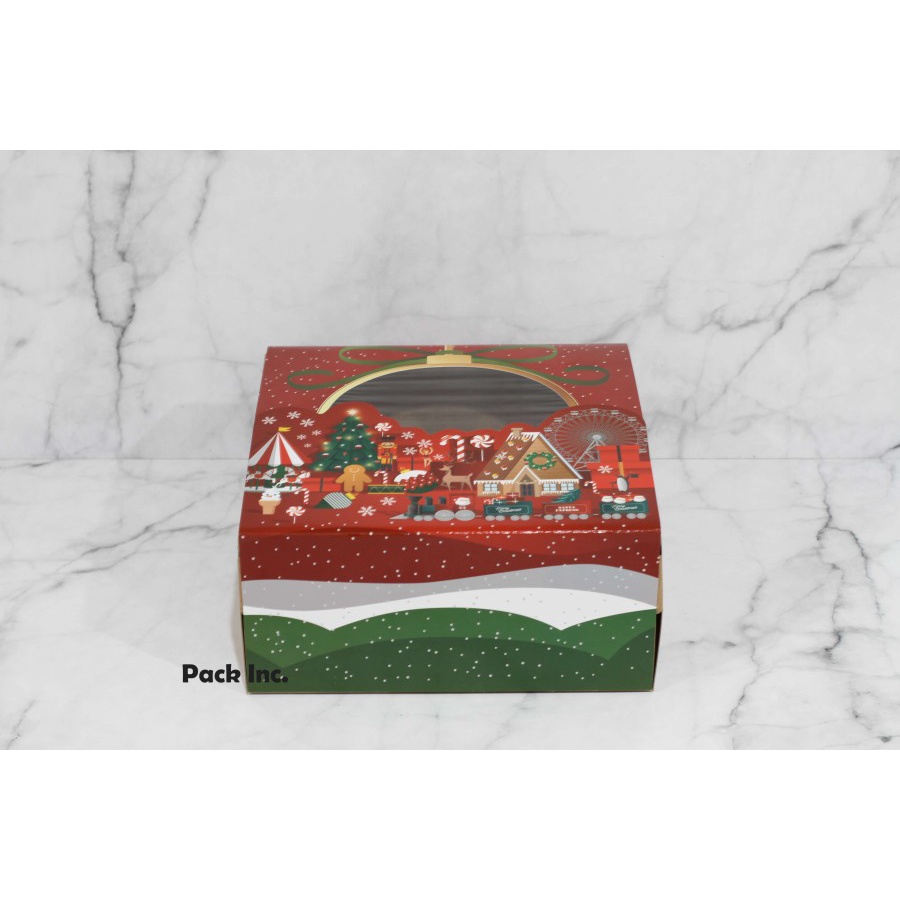 Christmas Box Natal 22x22 x10 Box Natal Kue Bolu Brownies Lapis Legit