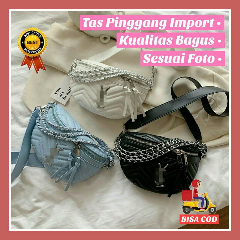 Tasready Tas Pinggang / Tas WaistBag Waist Bag Wanita Cewek Fashion Import Terbaru Branded Murah
