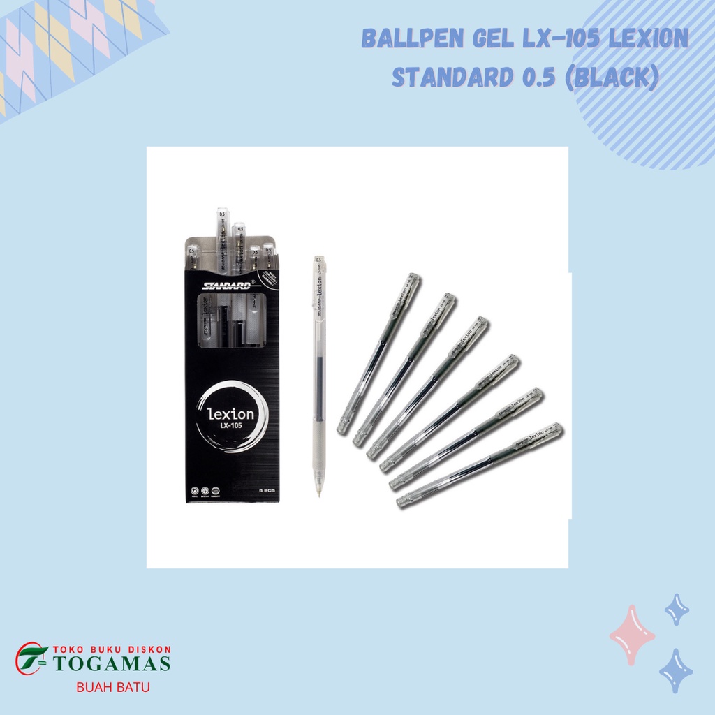 

BALLPEN GEL LX-105 LEXION STANDARD 0.5 (BLACK)