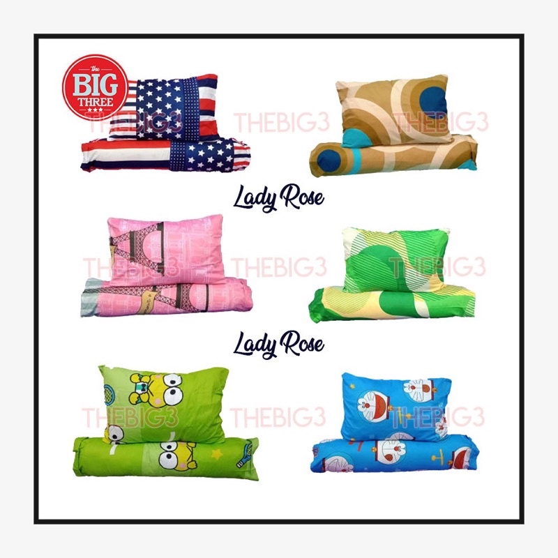 Set Sarung Bantal dan Guling halus nyaman Lady Rose