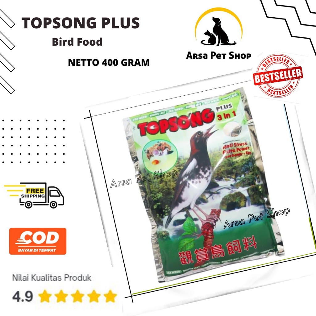 Pakan Burung Murai Kacer Dll Pur Voer Topsong Top Song