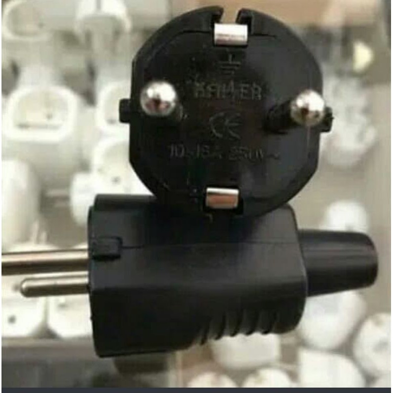 steker karet kaiser 2pin colokan listrik rubber kaiser 2pin karet plug listrik kaiser