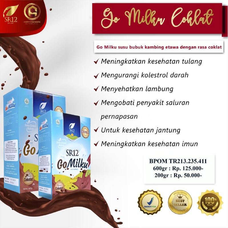 

GO MILKU SR12 SUSU KAMBING ETAWA RASA COKELAT DAN ORIGINAL
