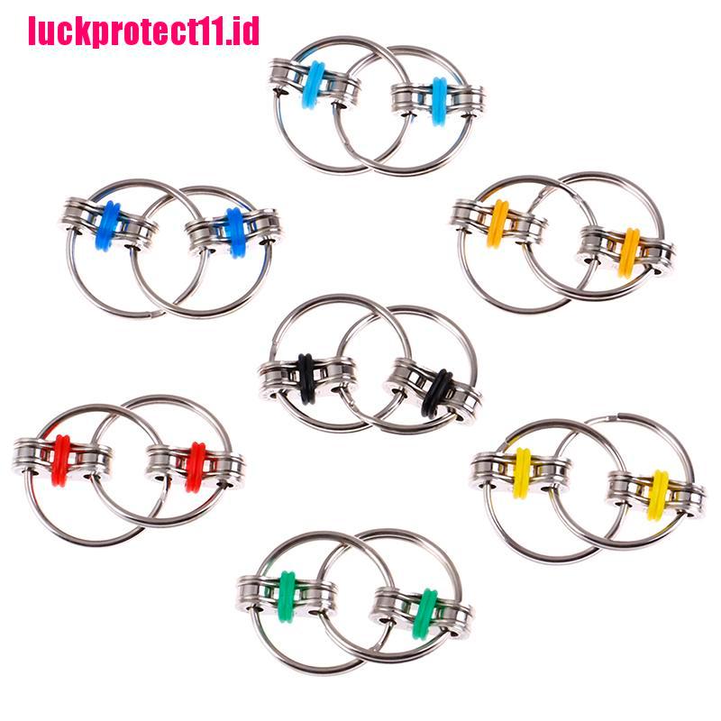 Lucktoy 1pc Gantungan Kunci Fidget Spinner Untuk Menghilangkan Stress