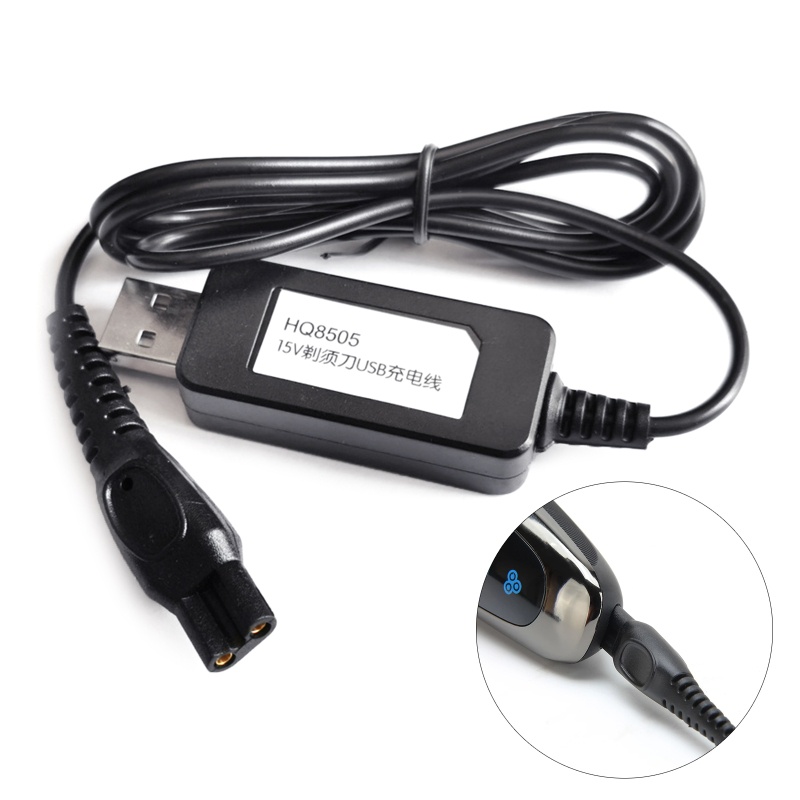 Zzz HQ850 Kabel Charger Power USB 15V Pengganti Untuk Alat Cukur Mobil