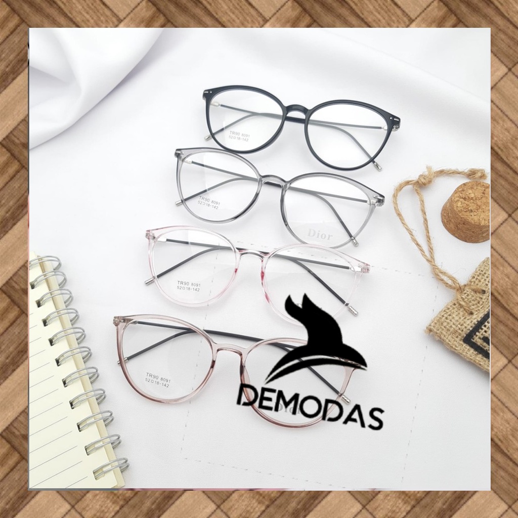 Kacamata Lensa Photocromic lensa blueray lensa bluecromic lensa anti radiasi Minus / Normal / Silinder 8091 Demodas Glasses