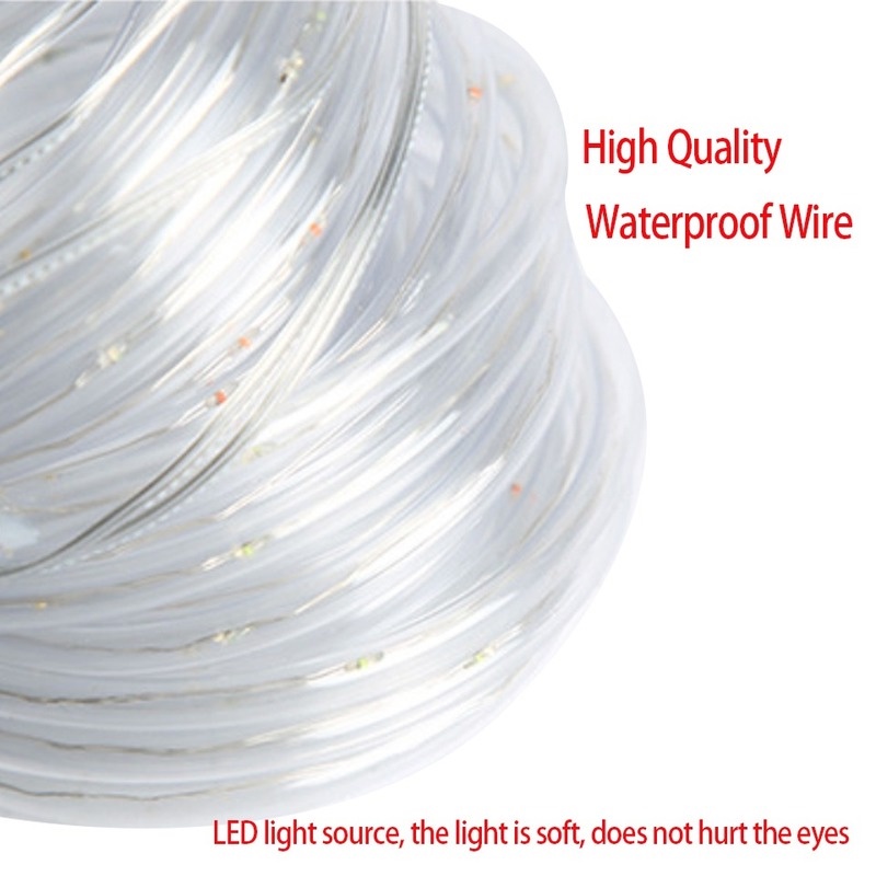 Lampu String LED Tenaga Surya Anti Air Panjang 7 / 12m Untuk Dekorasi Taman Outdoor