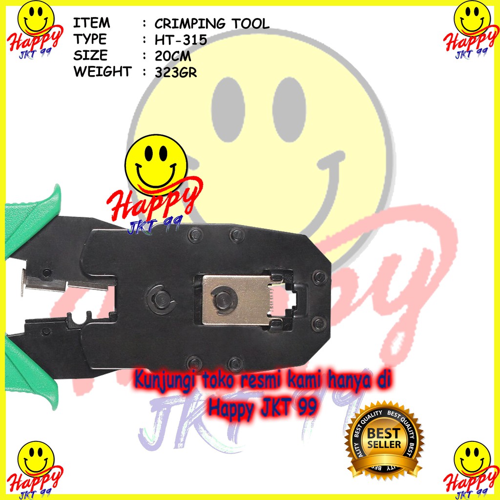 [ HAPPY JKT 99 ] CRIMPING TOOL RJ45 LAN TANG ORIGINAL BAGUS KUAT TAHAN