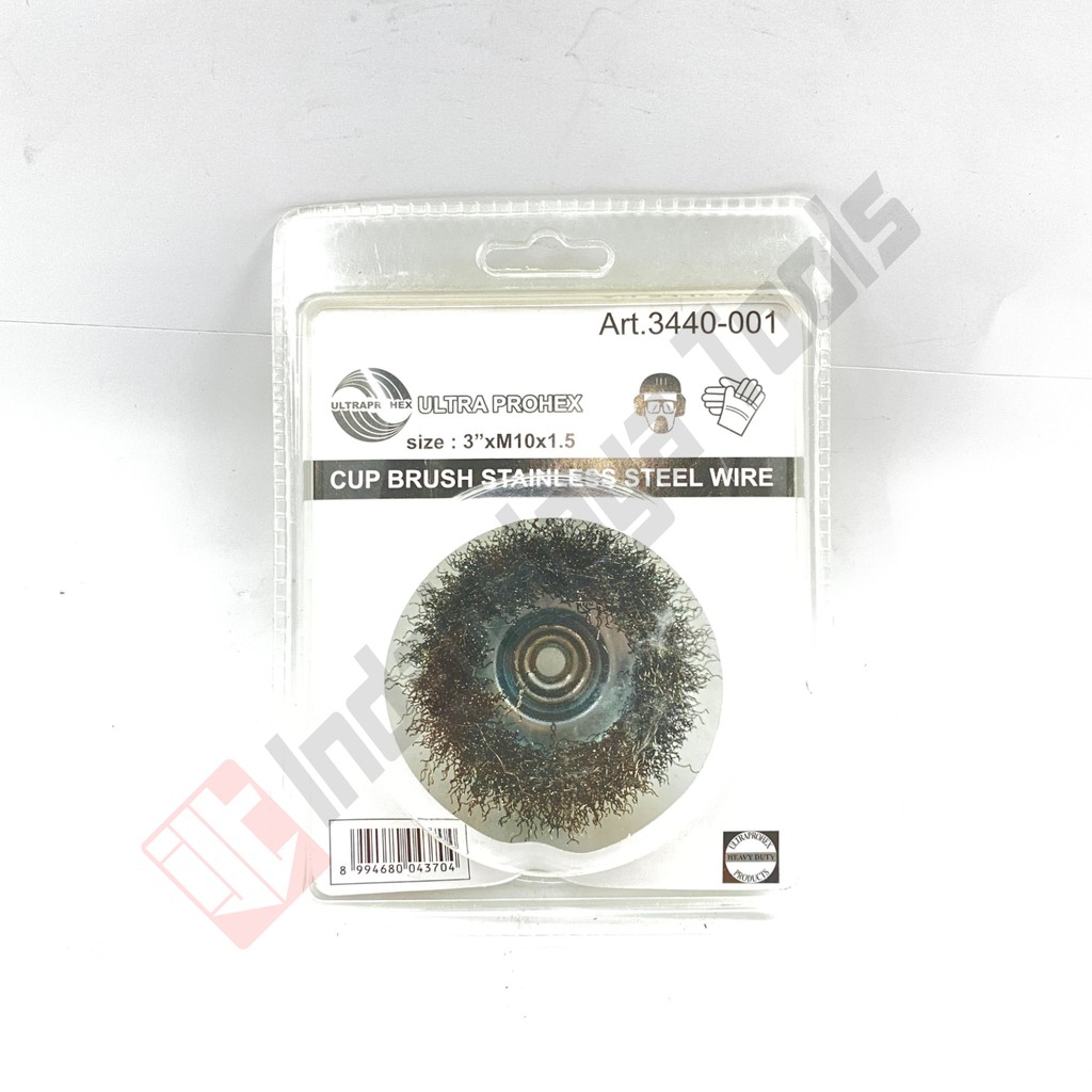 HASSTON PROHEX 3440-001 Sikat Kawat Mangkok STAINLESS 3 Inch Gerinda