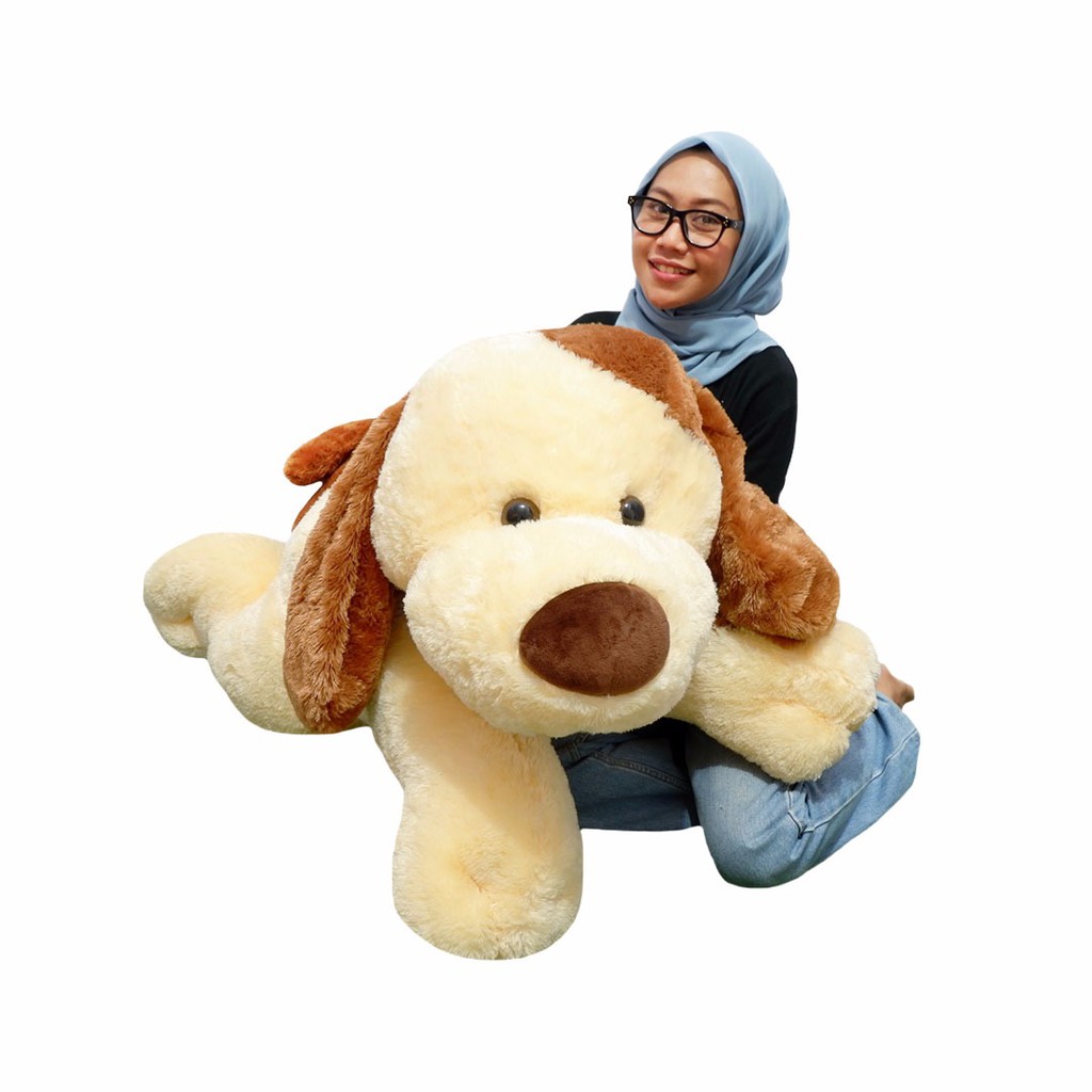 Boneka Anjing Jumbo Istana Boneka Ly Spotty Dog Cream